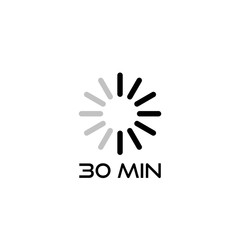 30 minute icon isolated on white background