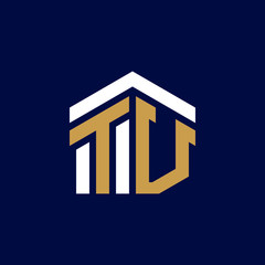 Initial Letters TV House Logo Design