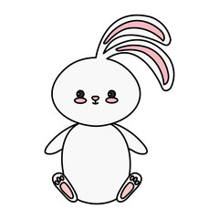 cute rabbit animal isolated icon vector illustration design