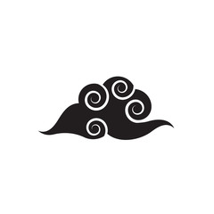 Chinese clouds logo vector illustration