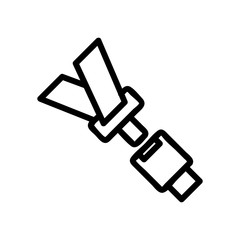 Seat belt icon vector. Thin line sign. Isolated contour symbol illustration