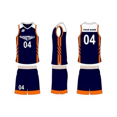 Basketball jersey set template collection.