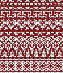 Vector decorative knitted pattern