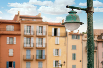 Fototapeta na wymiar Ancient buildings in St. Tropez.