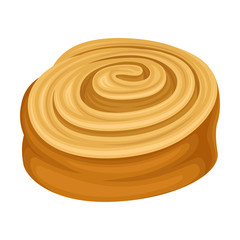 Rolled Pastry Isolated on White Background Vector Food Element