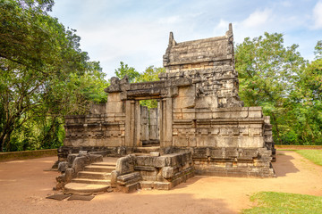 View at the  Nalanda Gedige ,ancient complete stone temple near Matale - Sri Lanka