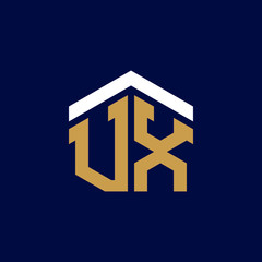 Initial Letters VX House Logo Design