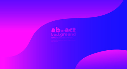 Minimal dynamic gradients on classic blue and Fluorescent pink  background with copy space.  geometric Backdrop for Poster, Fluid 3d shapes composition. Modern abstract cover. Brochure, card.