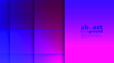 Obraz premium Minimal dynamic gradients on classic blue and Fluorescent pink background with copy space. geometric Backdrop for Poster, Fluid 3d shapes composition. Modern abstract cover. Brochure, card.