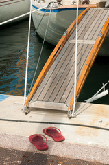 Yacht boarding ladder