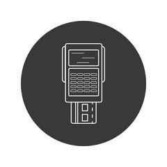 Pos terminal line icon