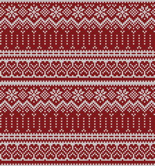 Winter knitted seamless pattern, Christmas decoration