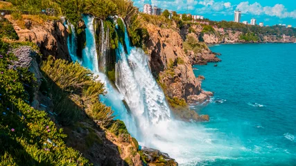 Fototapeten Wald Fluss waterfall in the antalya  © inzell
