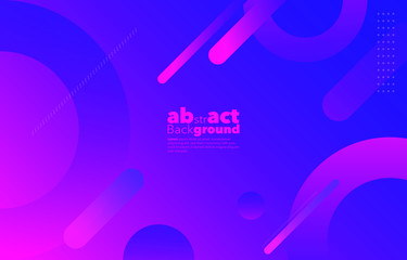 Minimal dynamic gradients on classic blue and Fluorescent pink  background with copy space.  geometric Backdrop for Poster, Fluid 3d shapes composition. Modern abstract cover. Brochure, card.