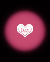 Happy father's day background with colorful hearts and text, graphic design illustration wallpaper