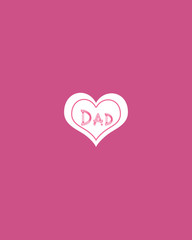 Happy father's day background with colorful hearts and text, graphic design illustration wallpaper