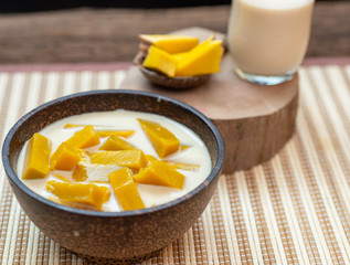 Pumpkin in coconut milk, Thai desserts