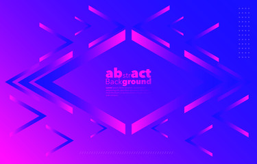 Minimal dynamic gradients on classic blue and Fluorescent pink  background with copy space.  geometric Backdrop for Poster, Fluid 3d shapes composition. Modern abstract cover. Brochure, card.