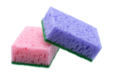 Sponge for dishes washing isolated