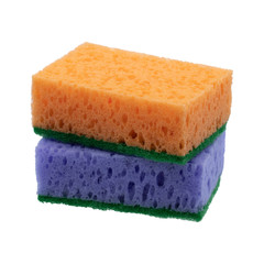 Sponge for dishes washing isolated