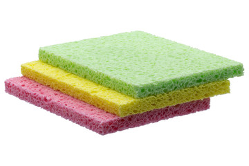 Sponge for dishes washing isolated