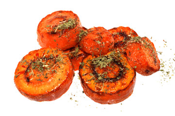 red carrots isolated on white background