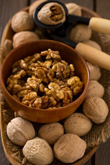 walnuts on wooden surface