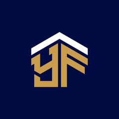 Initial Letters YF House Logo Design