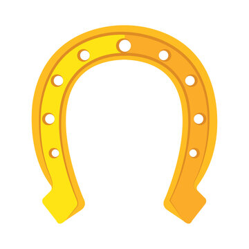 lucky horseshoe traditional design icon