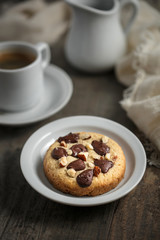 cookie chocolat noisette avec café