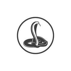 Snake logo design template, animal icon illustration