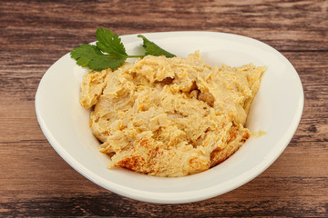 Vegan dietary cusine - humus snack