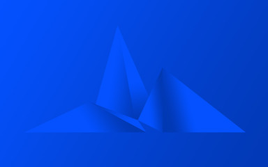 Fototapeta premium abstract background with shapes on a blue background, polygonal space, abstract design, web template or banner. Polygon concept and structure.