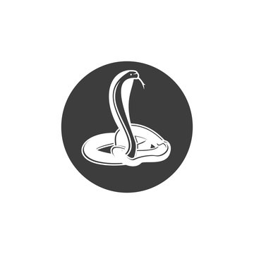 Snake logo design template, animal icon illustration