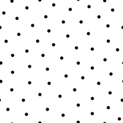 Hexagon simple seamless pattern. Repeatable white minimalistic background. Trendy monochrome print