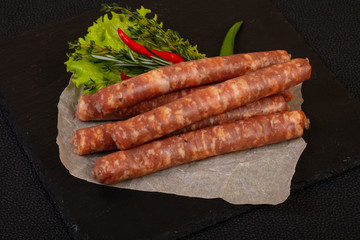Pork sausages for grill