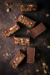 Barre chocolat cacahuète fait maison