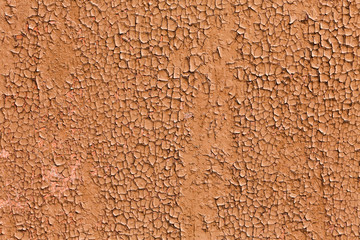 Cut out brown paint of a wall texture