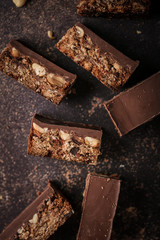Barre chocolat cacahuète fait maison