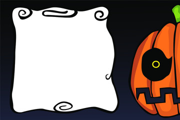 halloween background with pumpkin