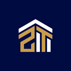 Initial Letters ZT House Logo Design