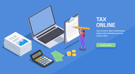 Paying Taxes Online Background