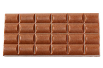 porous milk chocolate candies sweets isolated on white background. top view