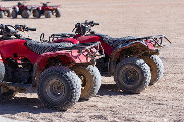 A vehicle for racing in the Sahara. Tours of the desert on Quad bikes. ATV safaris.