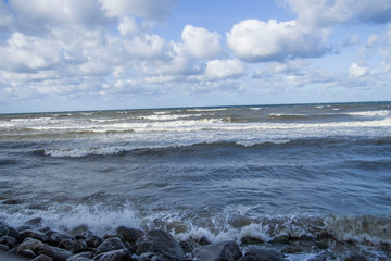 Piękny krajobraz morze bałtyckie