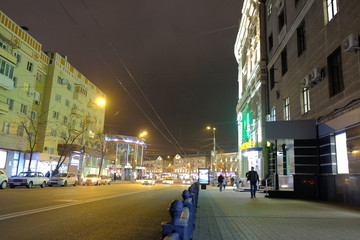 Night street of the big city