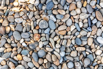 Colorful pebbles stone background or texture
