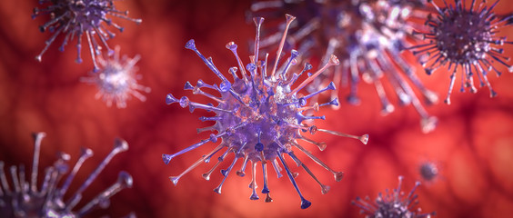 Virus, coronavirus representation, epidemic and infection concept.