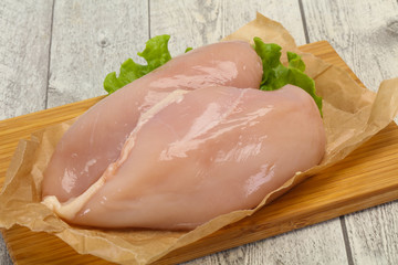 Raw chicken breast ready for cooking