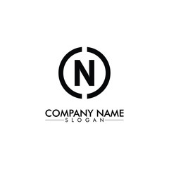 initial, letter N company or business logo design vector